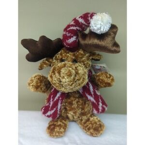 Dan Dee Vintage Merry Bright Christmas Moose 8" Mfg 2003 Rare